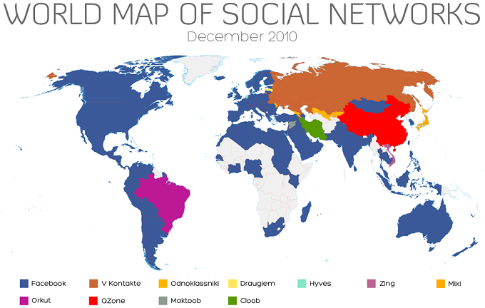 World Map of Social Networks